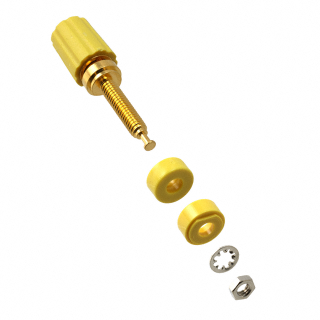 CONN BIND POST KNURLED YELLOW