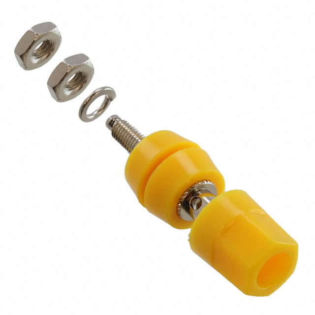 CONN BIND POST HEX YELLOW