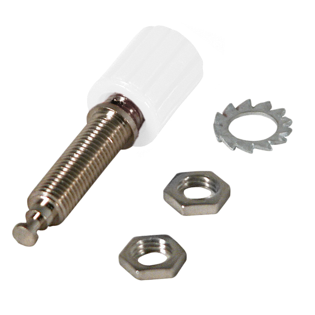 CONN BIND POST KNURLED WHITE CONN BIND POST KNURLED WHITE