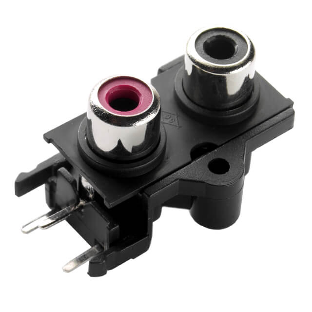 CONN RCA JACK DUAL R/A WHT/WHT CONN RCA JACK DUAL R/A WHT/WHT