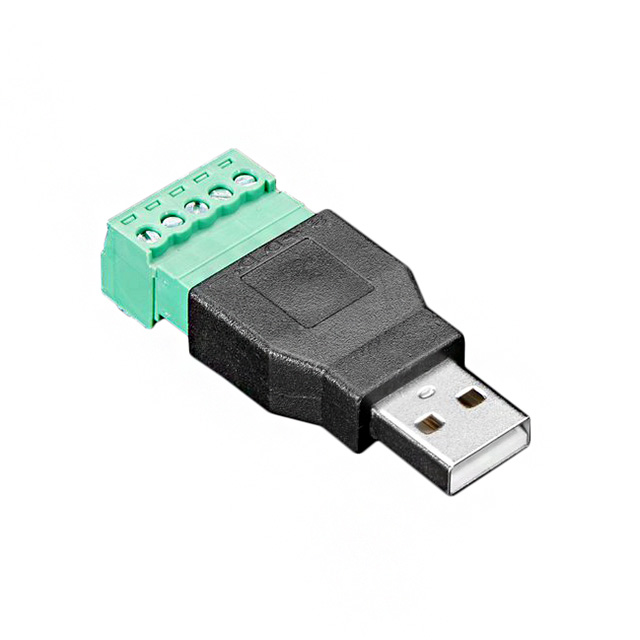 ADAPT USB-A PLG TO TERM BLK 5POS ADAPT USB-A PLG TO TERM BLK 5POS