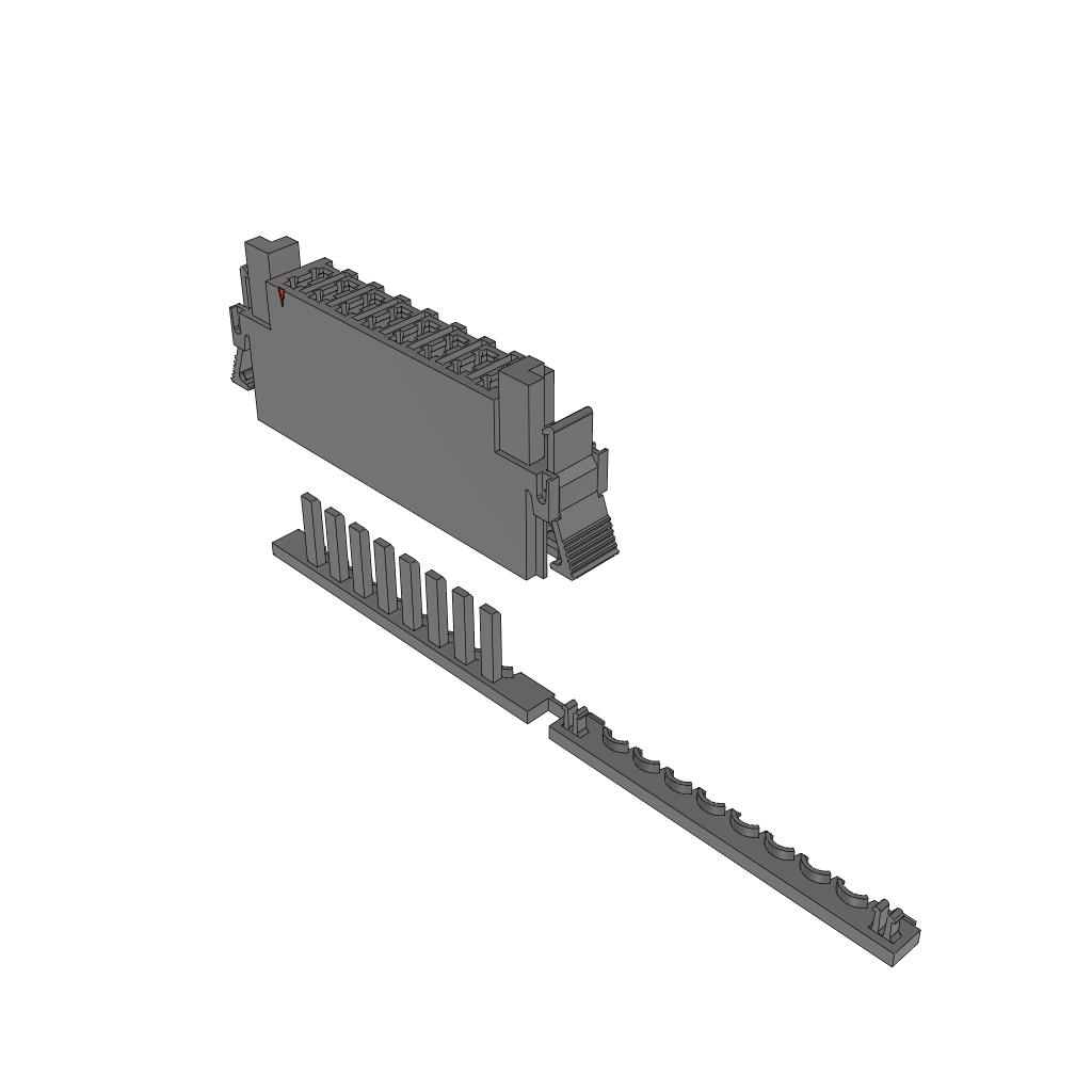 CONN HSG RCPT 8POS BLACK