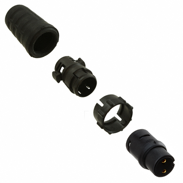 CONN PLUG FMALE 2P GOLD SLDR CUP