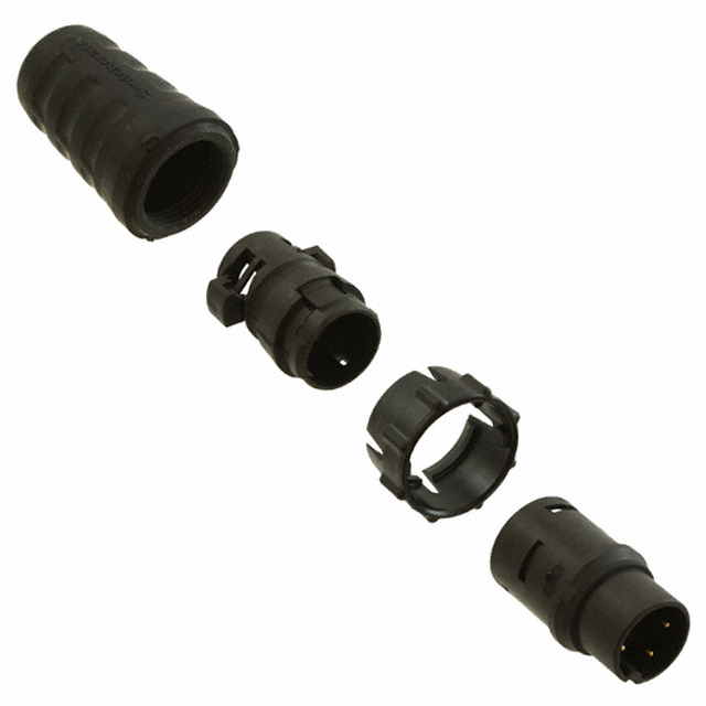 CONN PLUG MALE 4P GOLD SLDR CUP