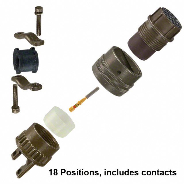 CONN PLUG FMALE 18POS GOLD CRIMP