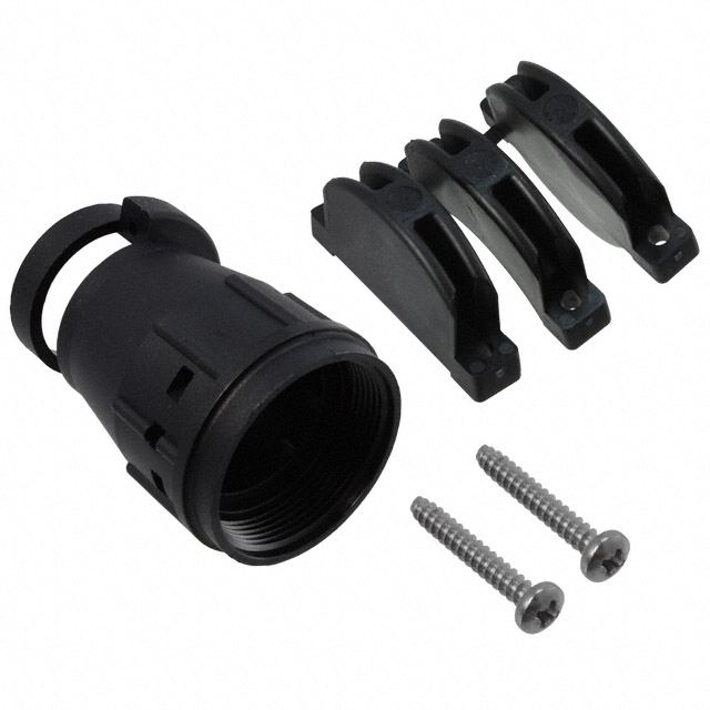 CONN BACKSHELL W/CLAMP SZ 24 BLK CONN BACKSHELL W/CLAMP SZ 24 BLK