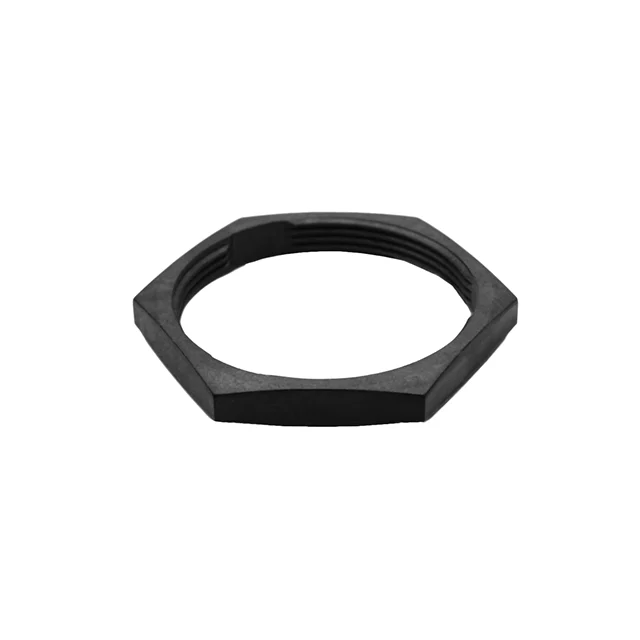 CONN HEX NUT 24 BLACK
