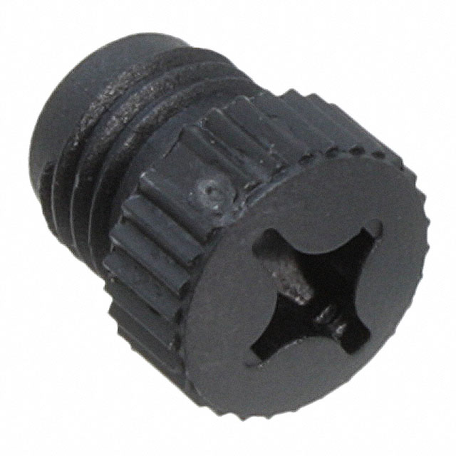 CONN SCREW PLUG M8 BLACK