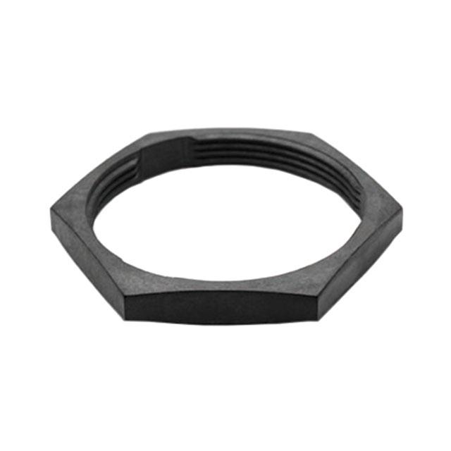 CONN HEX NUT 18 BLACK