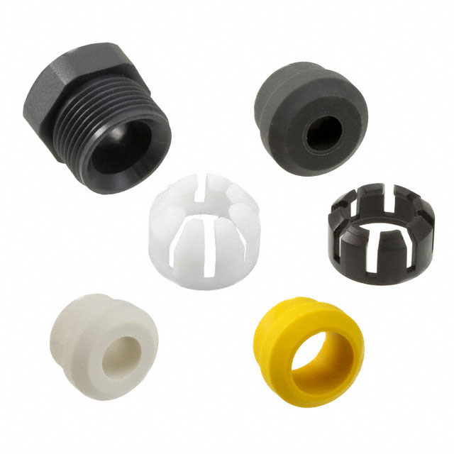 CONN CABLE GLAND SET BLK/WHT/YLW