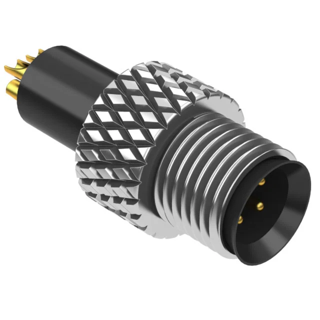 CONN PLUG MALE 4P GOLD SLDR CUP