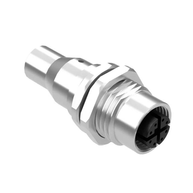 M12 X-CODE 8POS RCPT PANEL MOUNT M12 X-CODE 8POS RCPT PANEL MOUNT