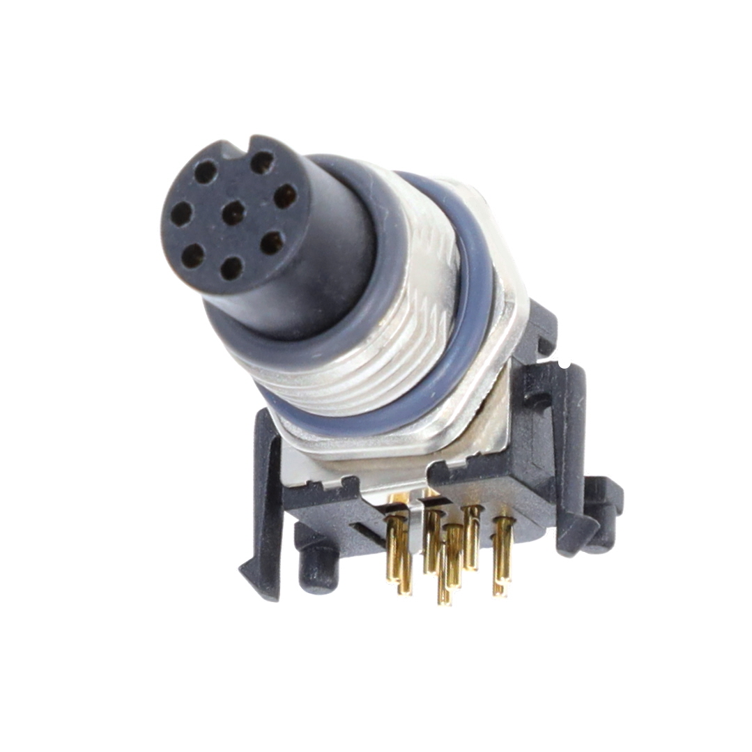 M12 CONN R/A ACODE SHIELDED