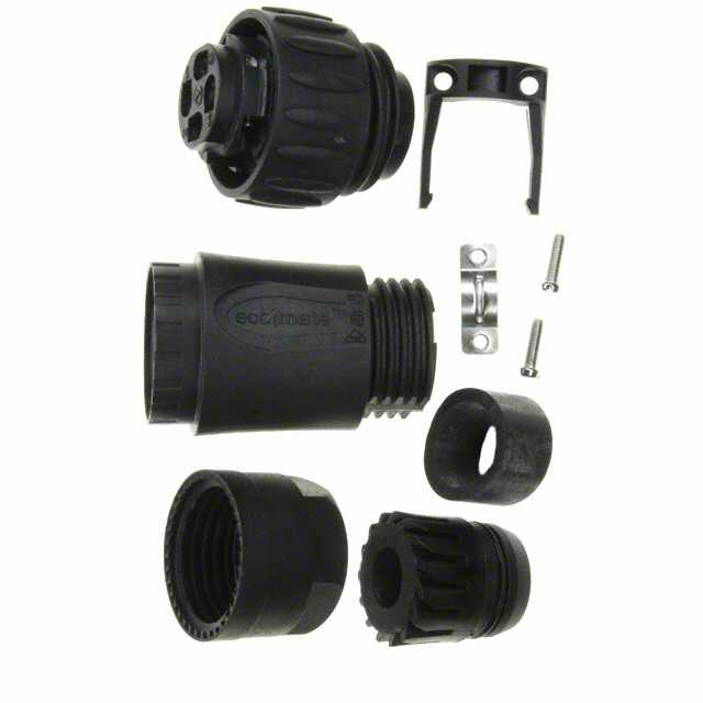 CONN PLUG MALE 4POS SILVER SCREW