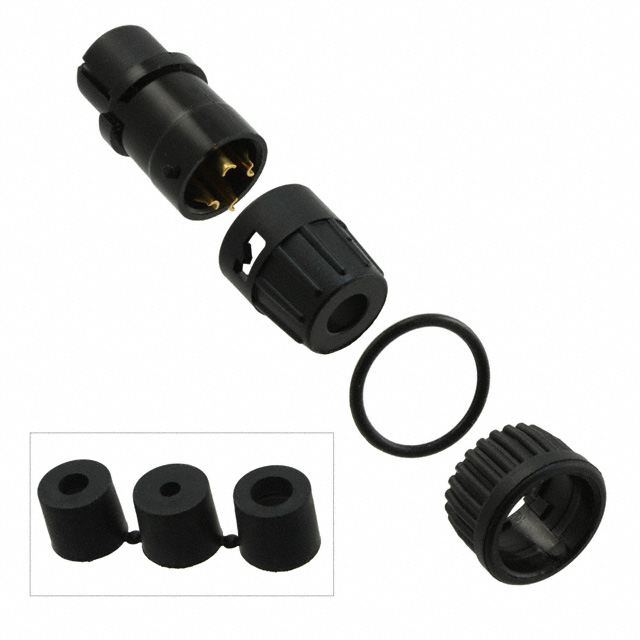 CONN PLUG FMALE 4P GOLD SLDR CUP CONN PLUG FMALE 4P GOLD SLDR CUP