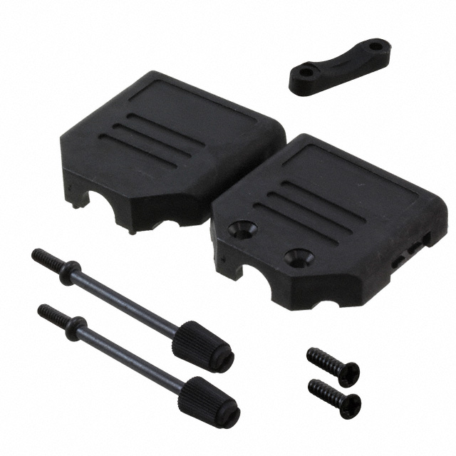 CONN BACKSHELL 9POS 180DEG BLACK