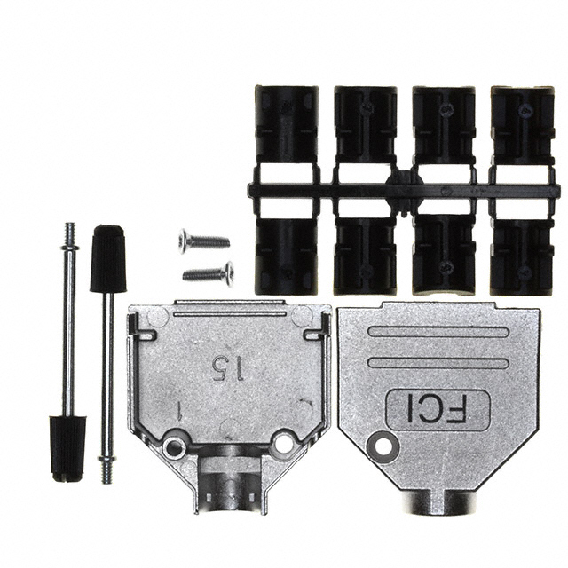 CONN BACKSHELL 15POS 180DEG SHLD