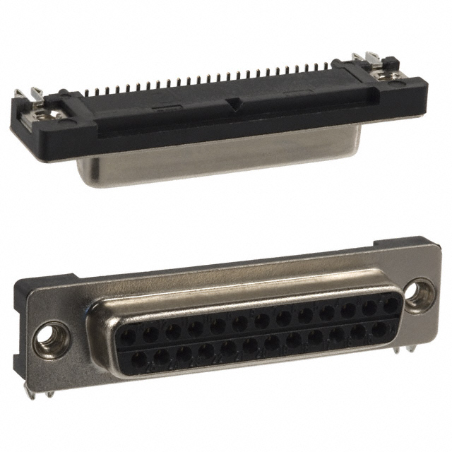 CONN D-SUB RCPT 25P SMD R/A SLDR