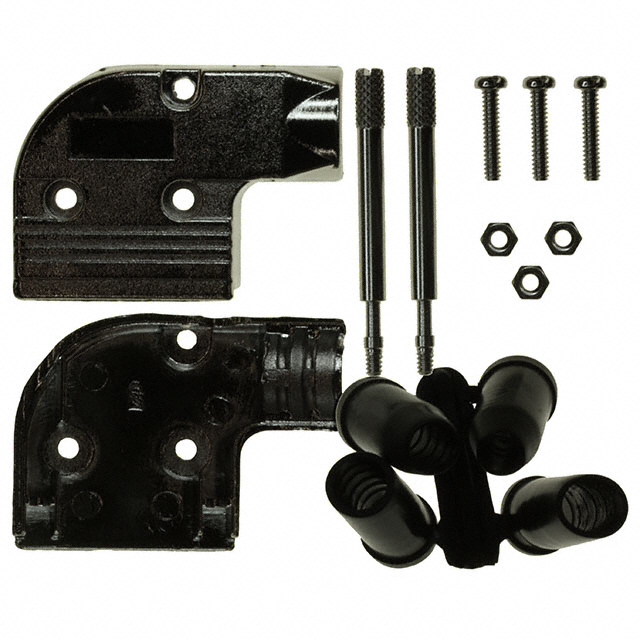 CONN BACKSHELL 9P 90DEG SHLD SLV