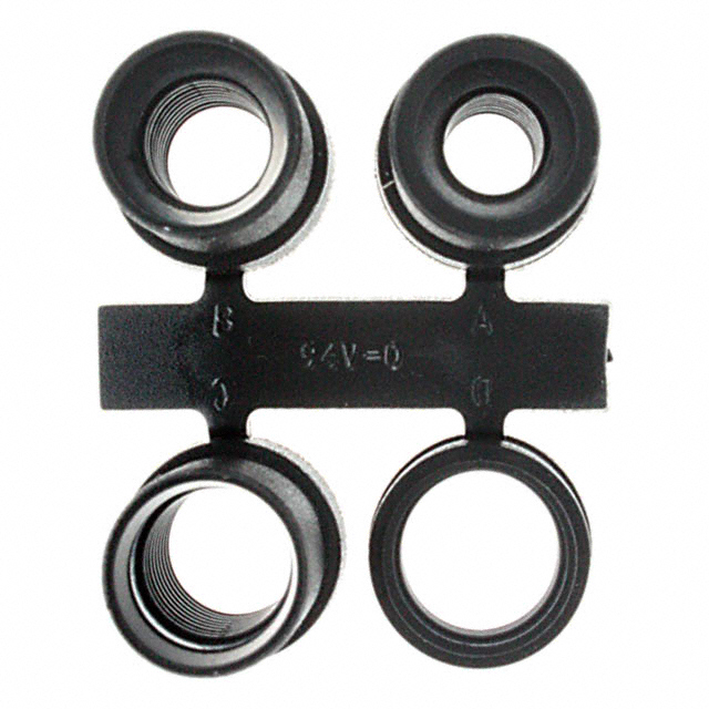 CONN GROMMET DB9/15 BLACK