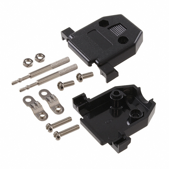 D-SUB HOOD 15 WAY, BLACK THUMB S