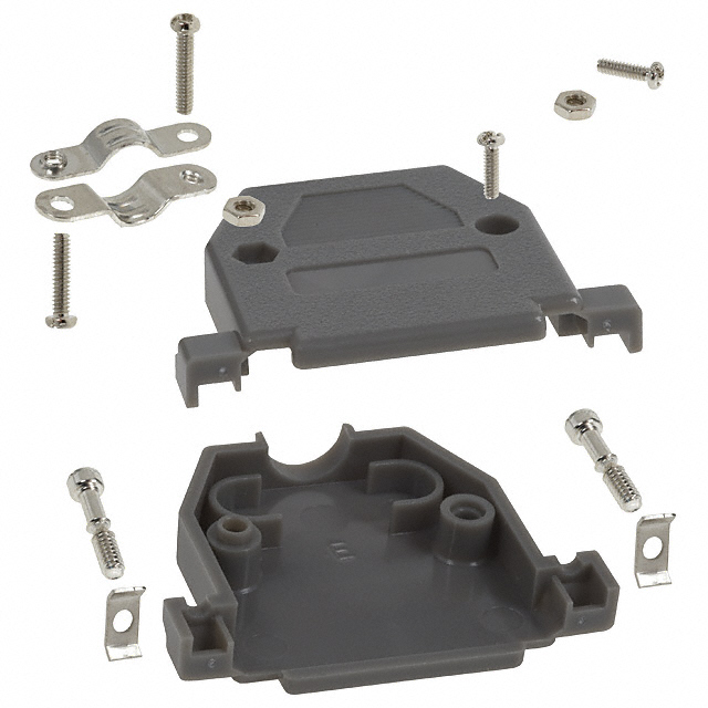 CONN BACKSHELL 25POS 180DEG GRAY