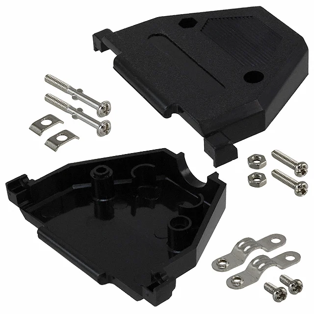 CONN BACKSHELL 37POS 180DEG BLK