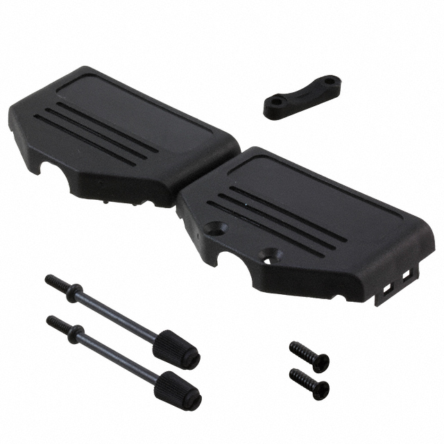 CONN BACKSHELL 25POS 180DEG BLK