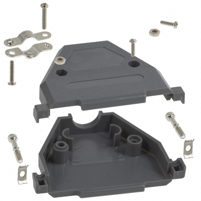 CONN BACKSHELL 37POS 180DEG GRAY