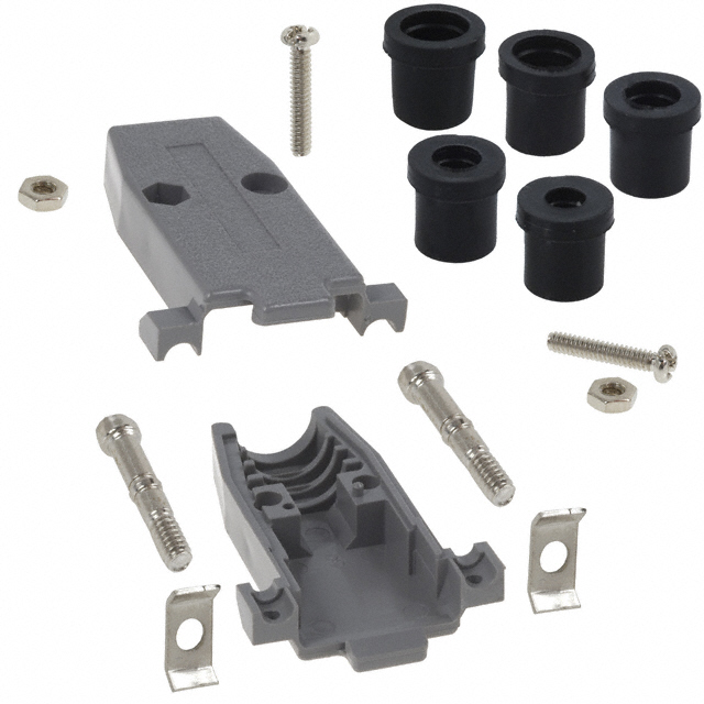 CONN BACKSHELL 9POS 180DEG GRAY