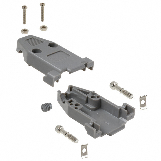 CONN BACKSHELL 9POS 180DEG GRAY