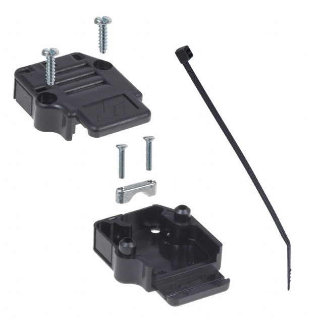 CONN BACKSHELL 9POS 90DEG BLACK