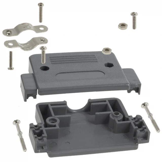 CONN BACKSHELL 50POS 180DEG GRAY