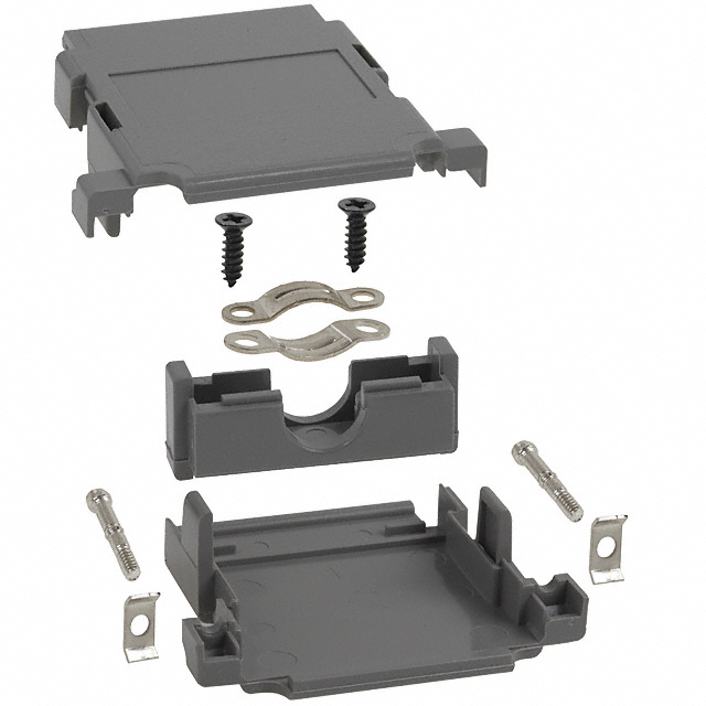 CONN BACKSHELL 25POS 180DEG GRAY