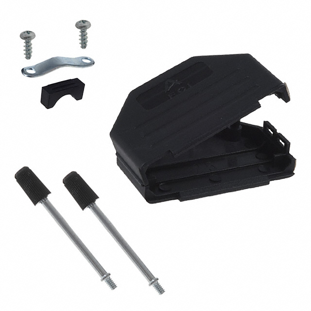 CONN BACKSHELL 25POS 180DEG BLK