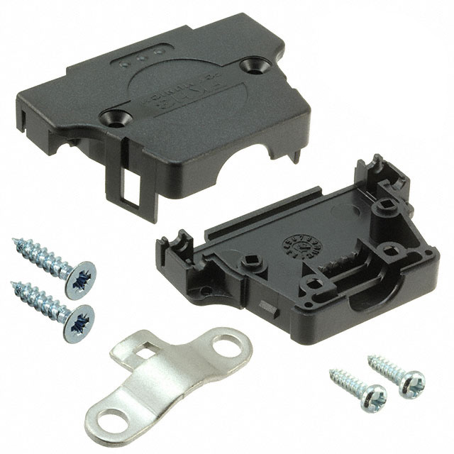 CONN BACKSHELL 15POS 180DEG BLK