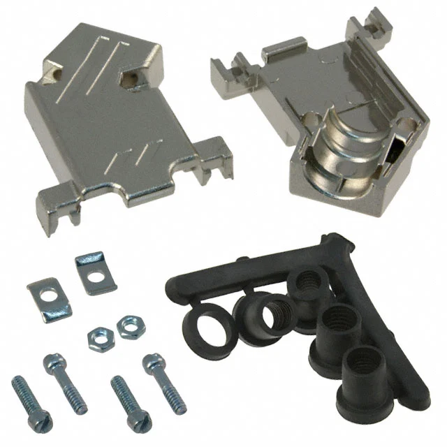 CONN BACKSHELL 9P 45DEG SHLD SLV