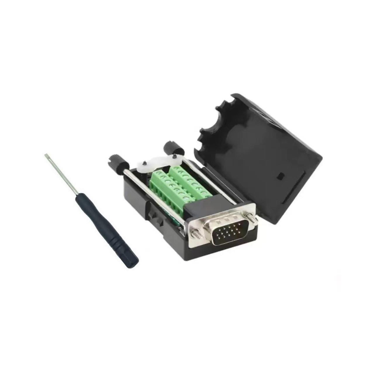 CONN D-SUB HD PLG 15POS TERM BLK