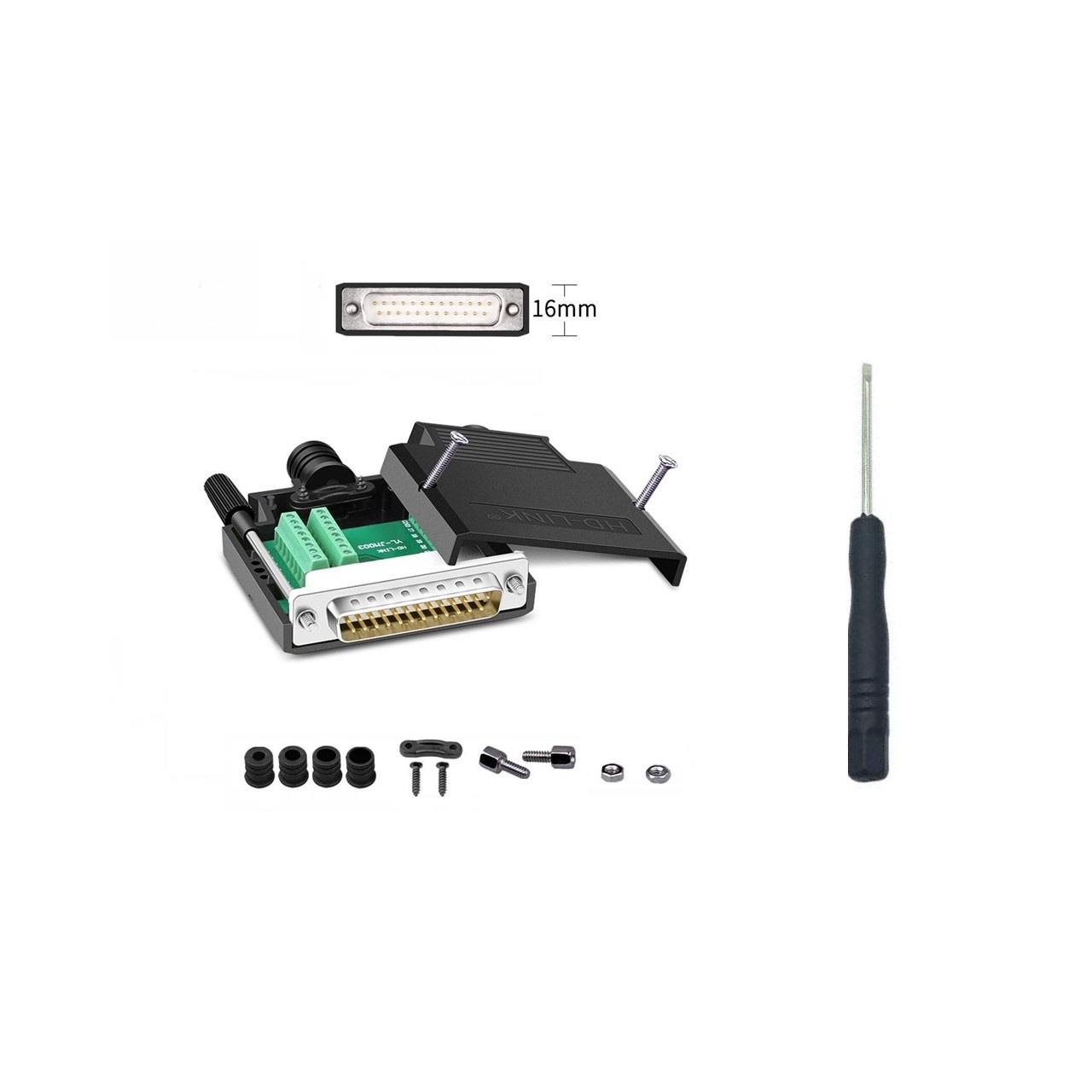 CONN D-SUB PLUG 25POS TERM BLK