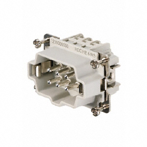 INSERT MALE 6POS+1GND SCREW