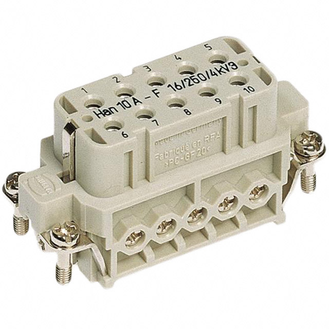 INSERT FEMALE 10POS+1GND SCREW