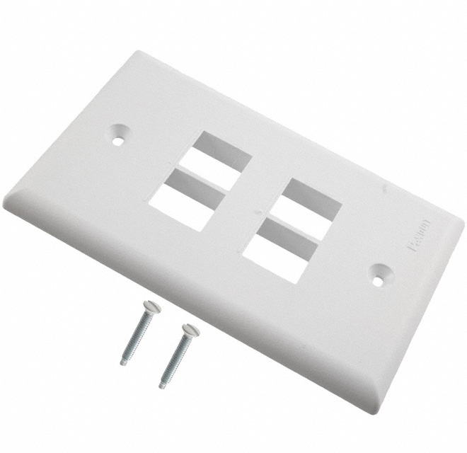 FACEPLATE SNGL GANG 4PORT WHITE