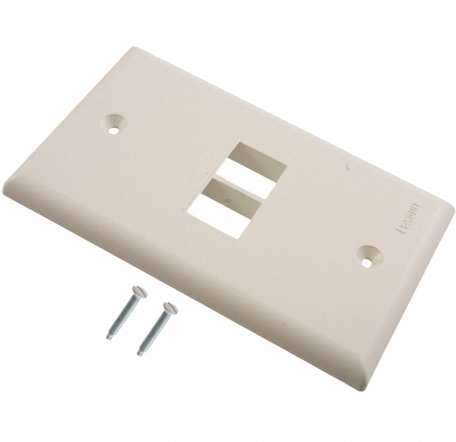 FACEPLATE SNGL GANG 2PORT WHITE