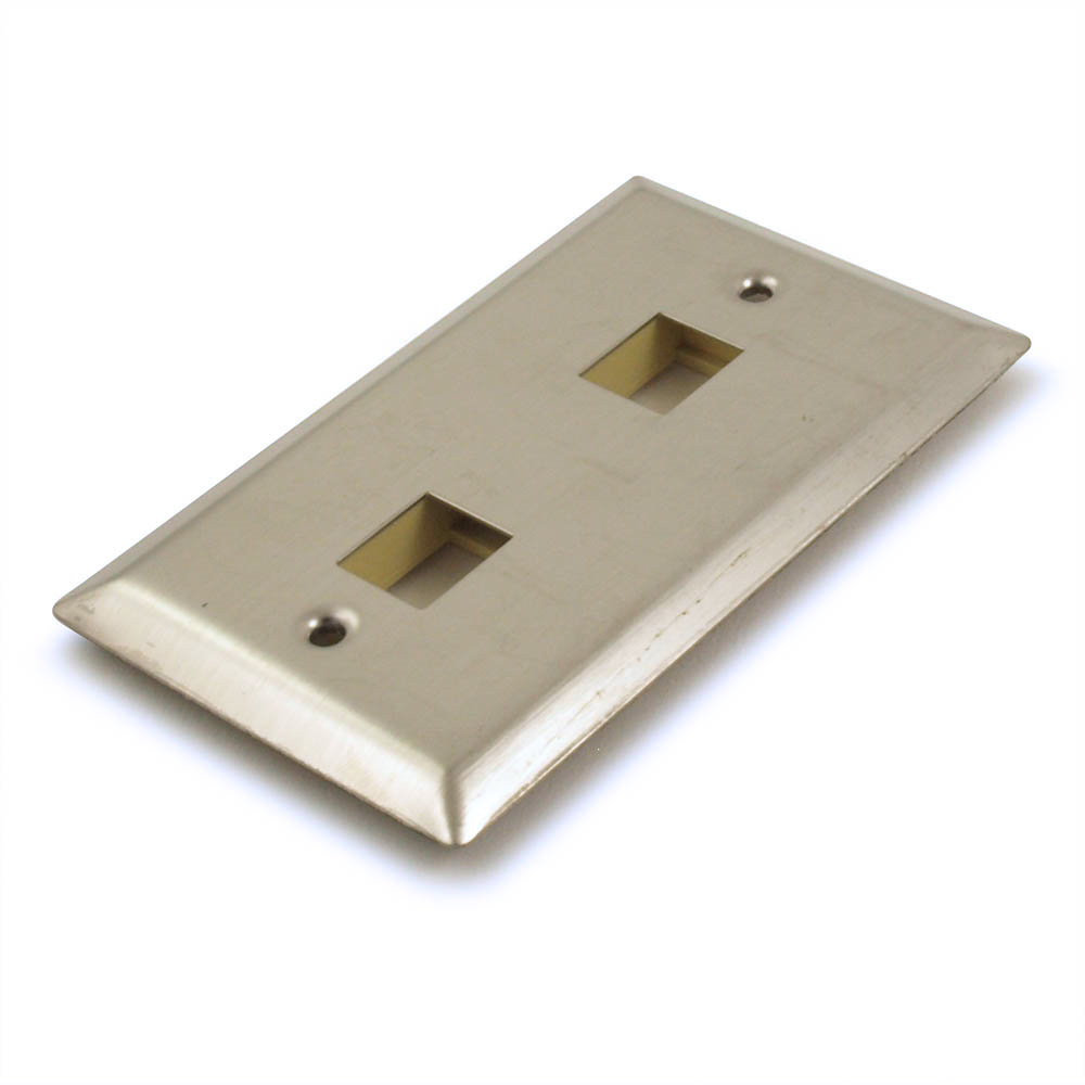Wallplate: Keystone 2H Stainless Wallplate: Keystone 2H Stainless