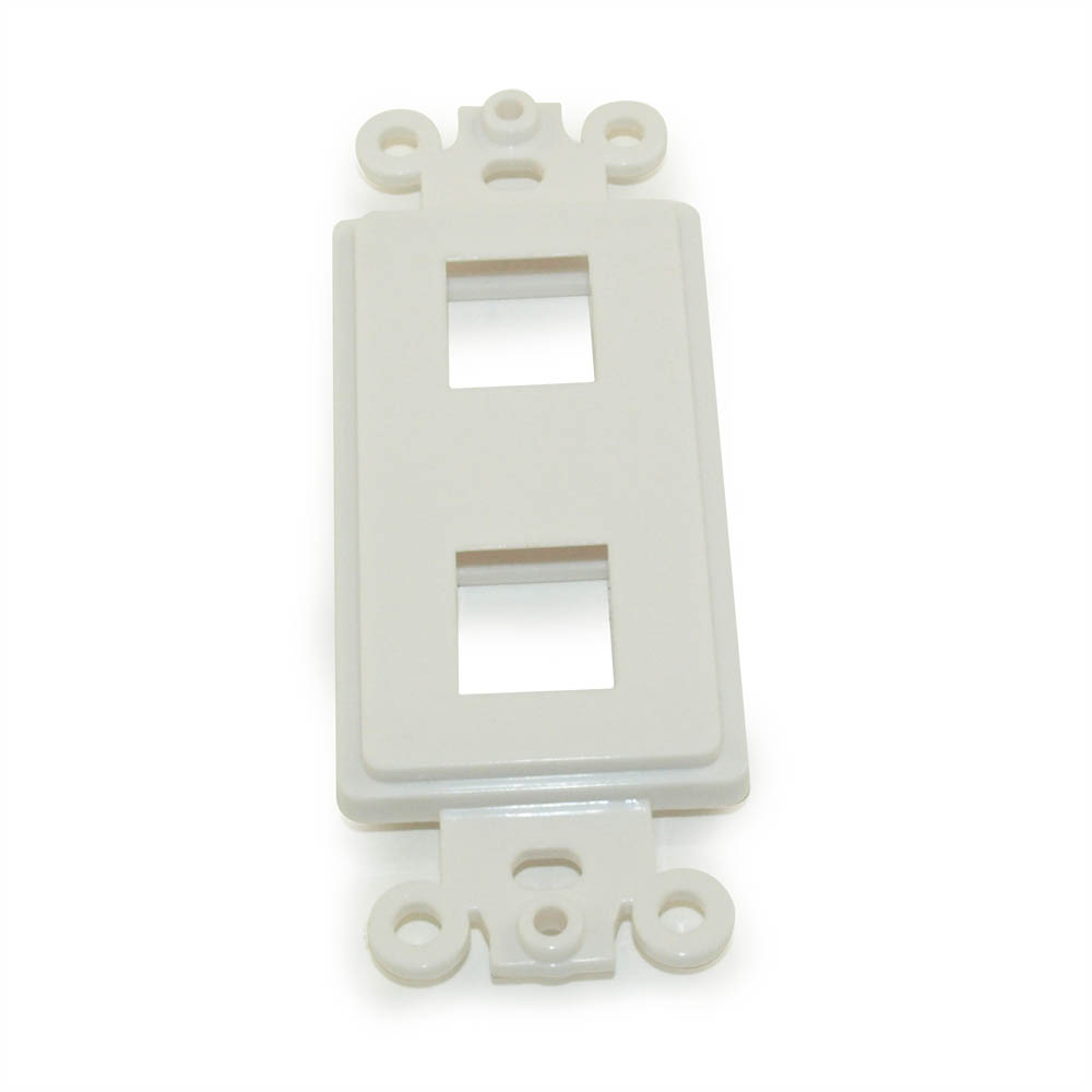 Wallplate: 2 Decora Keystone Wht Wallplate: 2 Decora Keystone Wht