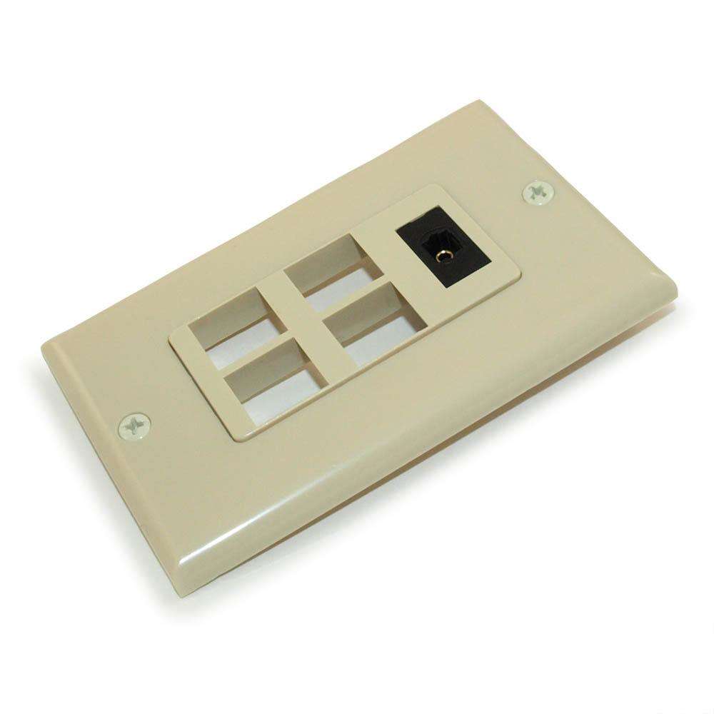 Wallplate: Keystone 1 Optical+4H