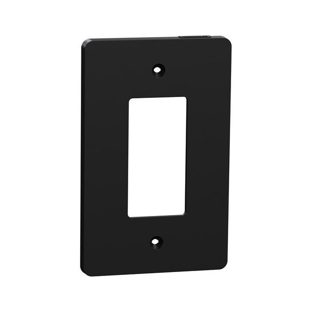1 GANG MID+ WALL PLATE BK