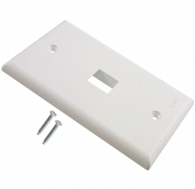 FACEPLATE SNGL GANG 1PORT WHITE