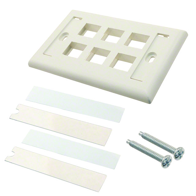 FACEPLATE SNGL GANG 6PORT WHITE