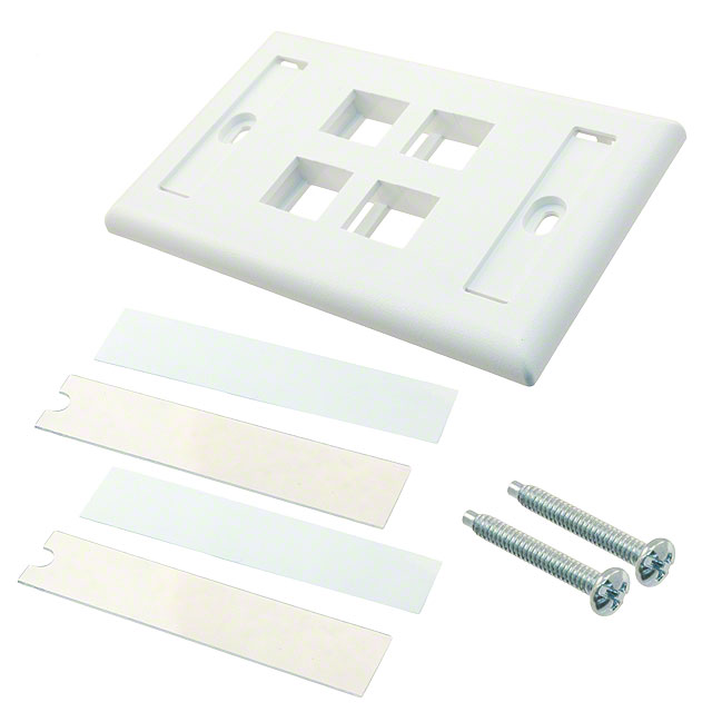 FACEPLATE SNGL GANG 4PORT WHITE